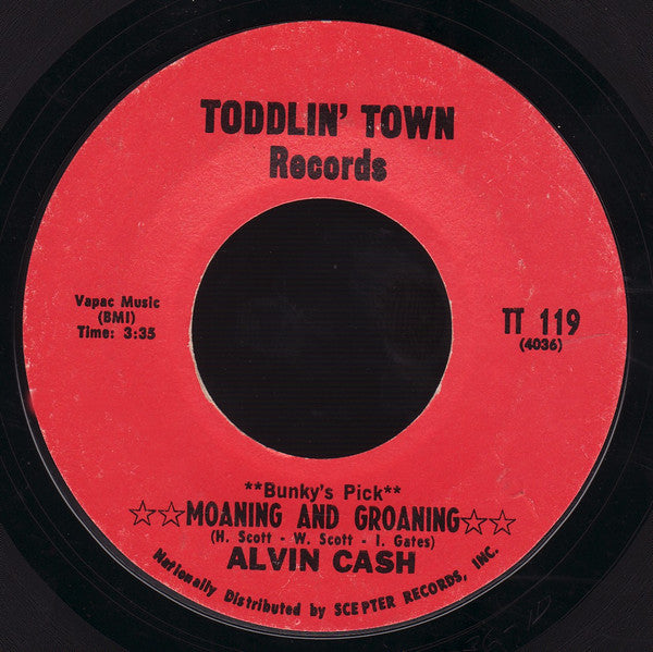 Alvin Cash : Funky '69 / Moaning And Groaning (7", Single, Styrene)