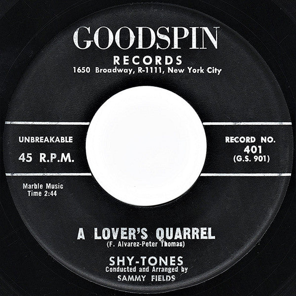 Shytones : A Lover's Quarrel / Just For You (7")