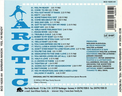 Barbara Mason : Yes, I'm Ready (CD, Album, Comp, RE, RM)