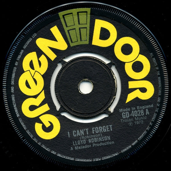 Lloyd Robinson : I Can't Forget (7", Single)