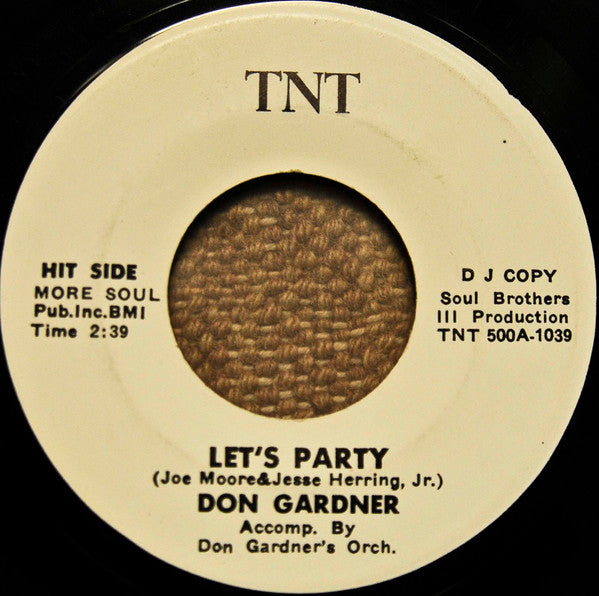 Don Gardner : Let's Party  (7", Promo)