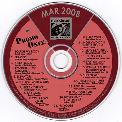 Various : Promo Only Mainstream Radio: March 08 (CD, Comp, Promo)