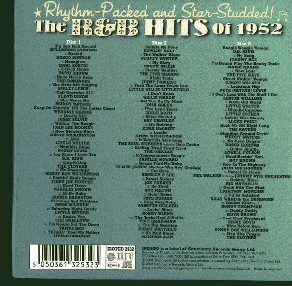 Various : The R&B Hits Of 1952 (3xCD, Comp)