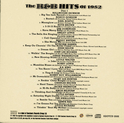Various : The R&B Hits Of 1952 (3xCD, Comp)
