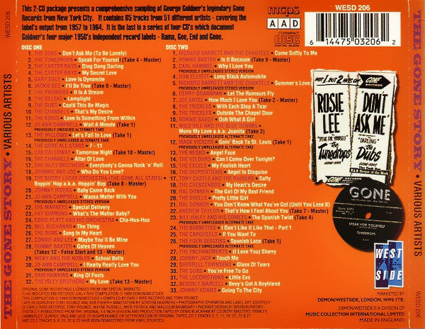 George Goldner : The Gone Story (Classic R&B, Rock 'N' Roll, Doo-Wop And Pop From A Legendary New York Label) (2xCD, Comp, RM)