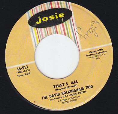 The David Rockingham Trio : That's All / Dawn (7", Single)