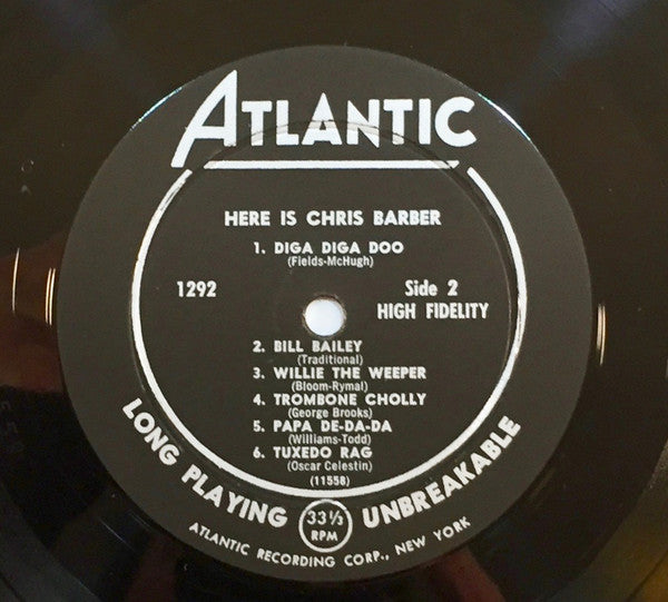Chris Barber : Here Is Chris Barber (LP, Album, Mono)