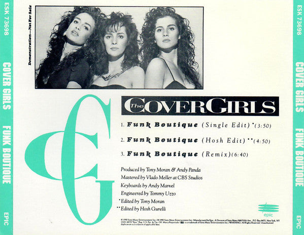 The Cover Girls : Funk Boutique (CD, Single, Promo)