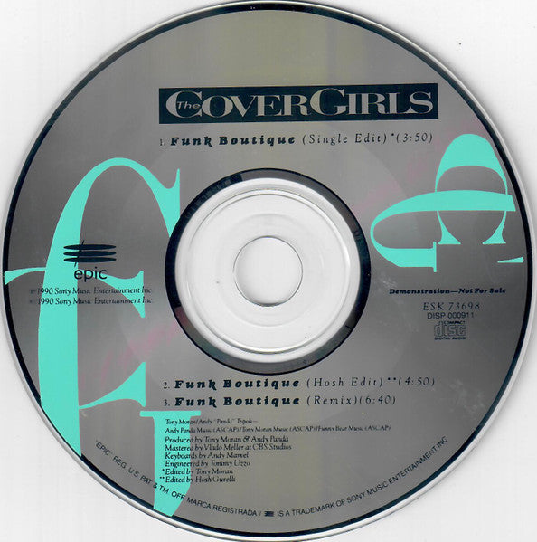 The Cover Girls : Funk Boutique (CD, Single, Promo)