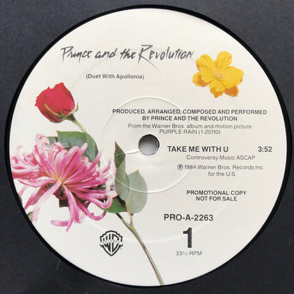 Prince And The Revolution : Take Me With U (12", Single, Promo)