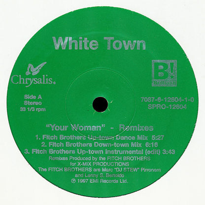 White Town : Your Woman - Remixes (12", Promo)