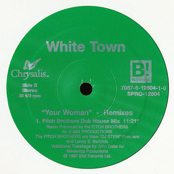 White Town : Your Woman - Remixes (12", Promo)