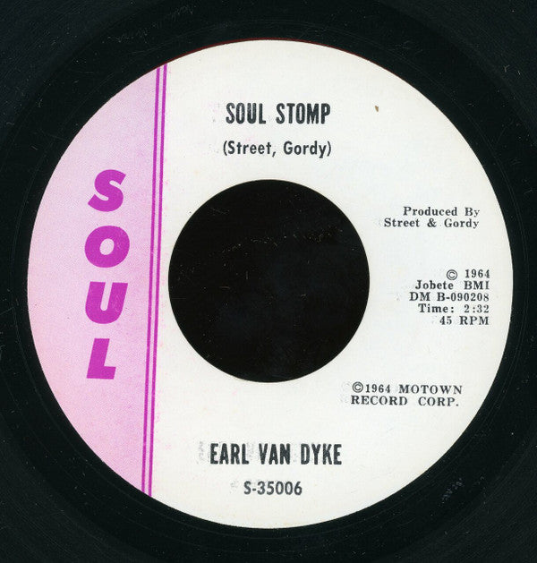 Earl Van Dyke : Soul Stomp / Hot 'N' Tot (7", Single)