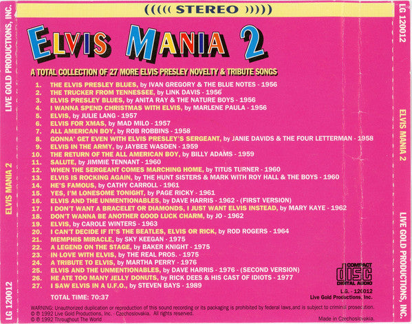 Various : Elvis Mania 2 (CD, Comp)