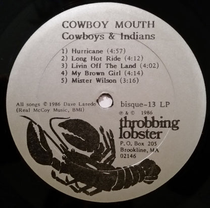Cowboy Mouth (3) : Cowboys And Indians (LP, Album, RM)