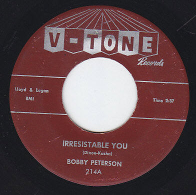 Bobby Peterson (2) : Irresistable You / Piano Rock (7", Single, Mar)