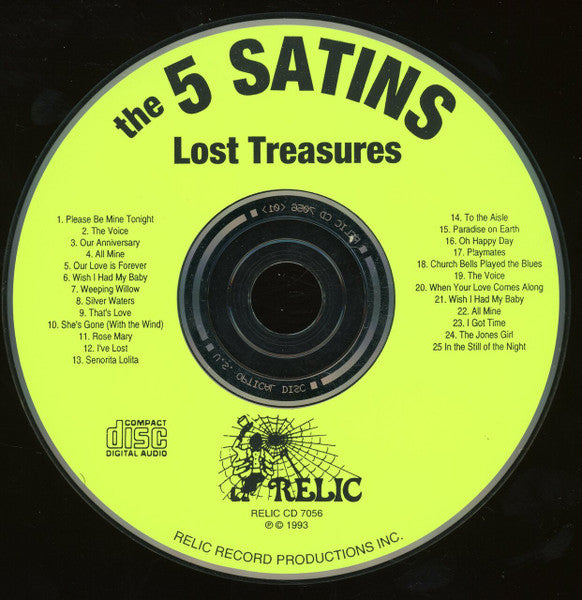 The Five Satins : Lost Treasures (CD, Comp)