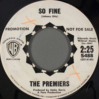 The Premiers : So Fine (7", Promo)