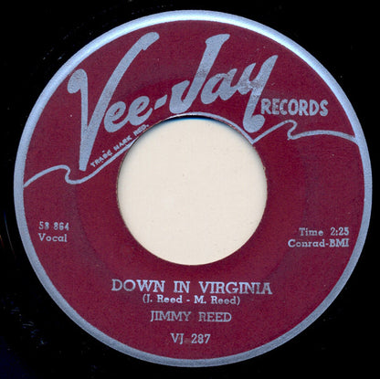 Jimmy Reed : Down In Virginia / I Know Its A Sin (7", Single)