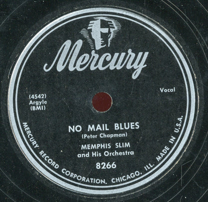 Memphis Slim & His Orchestra : No Mail Blues / Gonna Need My Help Some Day (Shellac, 10")