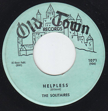 The Solitaires : Light A Candle In The Chapel / Helpless (7", Single)