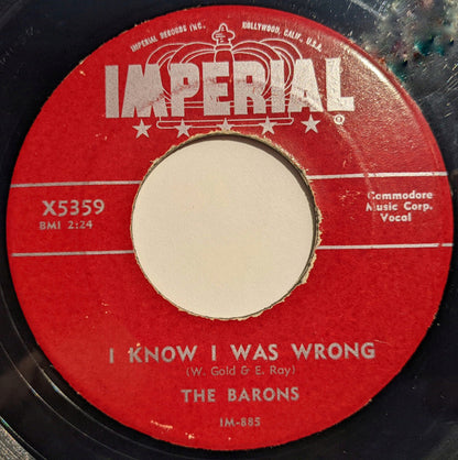 The Barons (25) : My Dream, My Love / I Know I Was Wrong (7", Red)