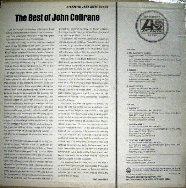 John Coltrane : The Best Of John Coltrane (LP, Comp)