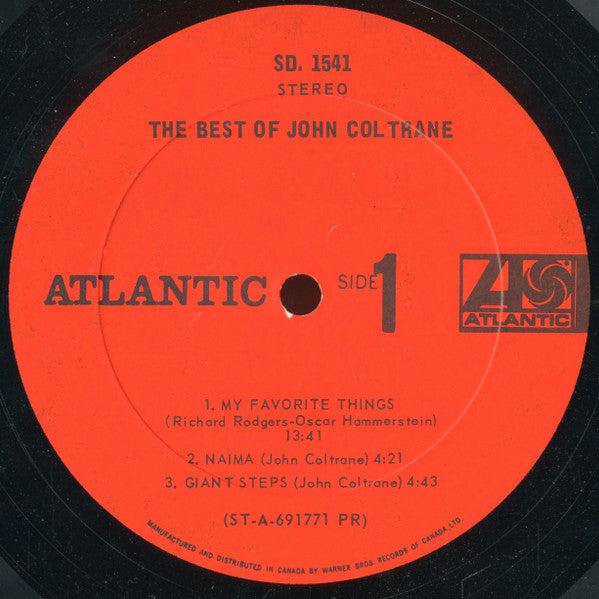 John Coltrane : The Best Of John Coltrane (LP, Comp)