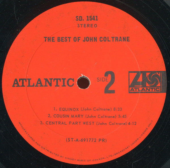 John Coltrane : The Best Of John Coltrane (LP, Comp)