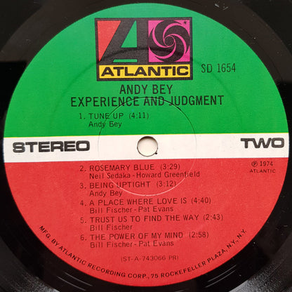 Andy Bey : Experience And Judgment (LP, Album, Pre)