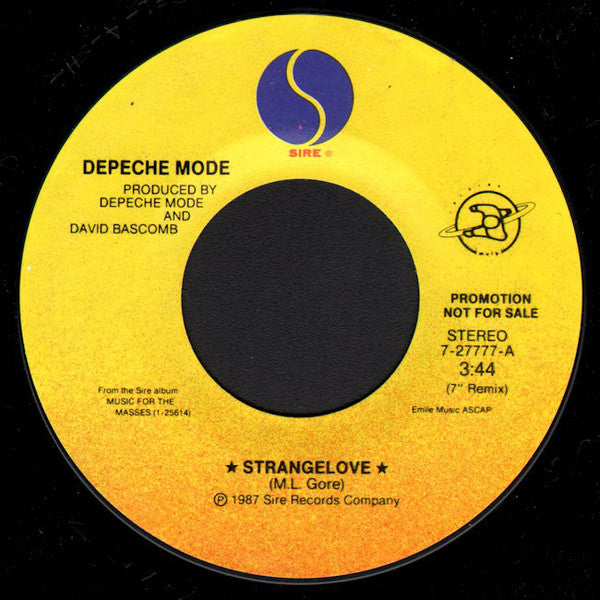 Depeche Mode : Strangelove (7", Single, Promo, Styrene)