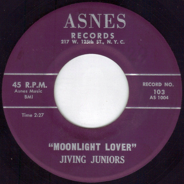 The Jiving Juniors : Moonlight Lover / Sweet As An Angel (7", Single)