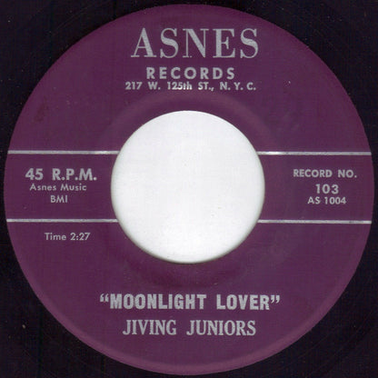 The Jiving Juniors : Moonlight Lover / Sweet As An Angel (7", Single)