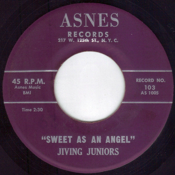 The Jiving Juniors : Moonlight Lover / Sweet As An Angel (7", Single)