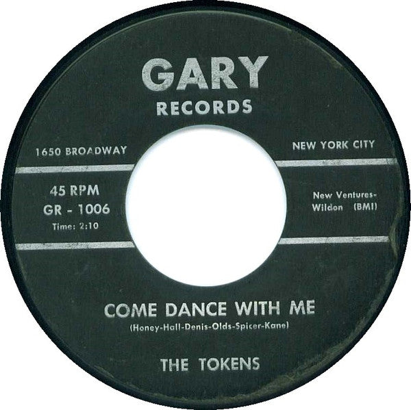 The Tokens (3) : Come Dance With Me / Doom Lang (7", Styrene)