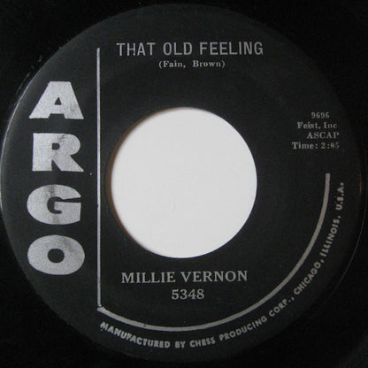 Millie Vernon : Bloodshot Eyes / That Old Feeling (7")