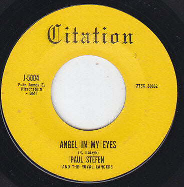 Paul Stefen And  The Royal Lancers : Angel In My Eyes (7", Single)