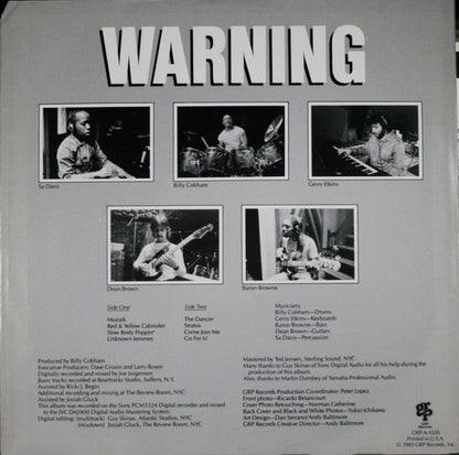 Billy Cobham : Warning (LP, Album, Promo)