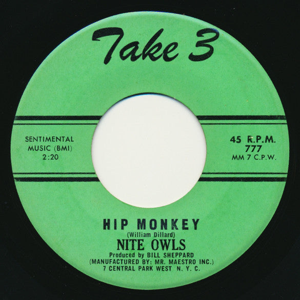 Nite Owls (2) : Hip Monkey / Brown's Hideaway (7")