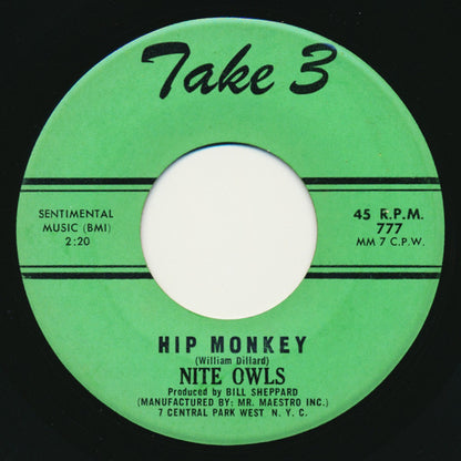 Nite Owls (2) : Hip Monkey / Brown's Hideaway (7")