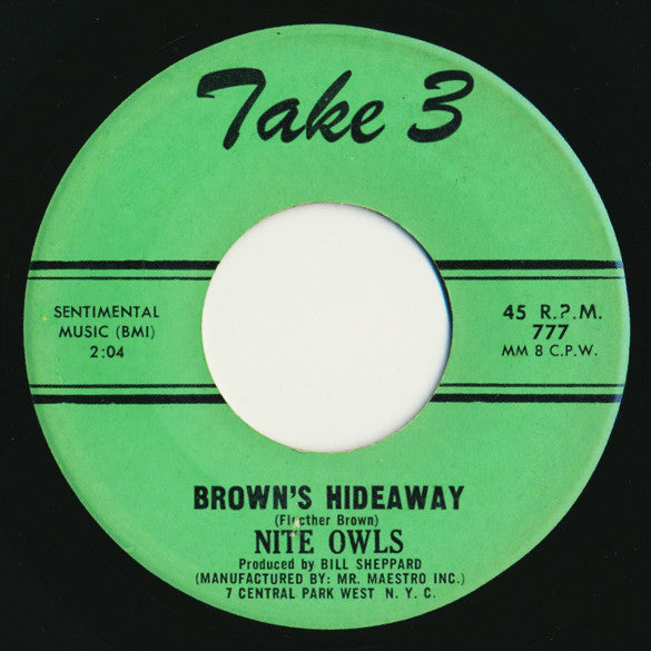 Nite Owls (2) : Hip Monkey / Brown's Hideaway (7")