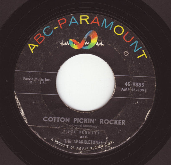 Joe Bennett And The Sparkletones : Cotton Pickin' Rocker / I Dig You, Baby (7", Styrene)