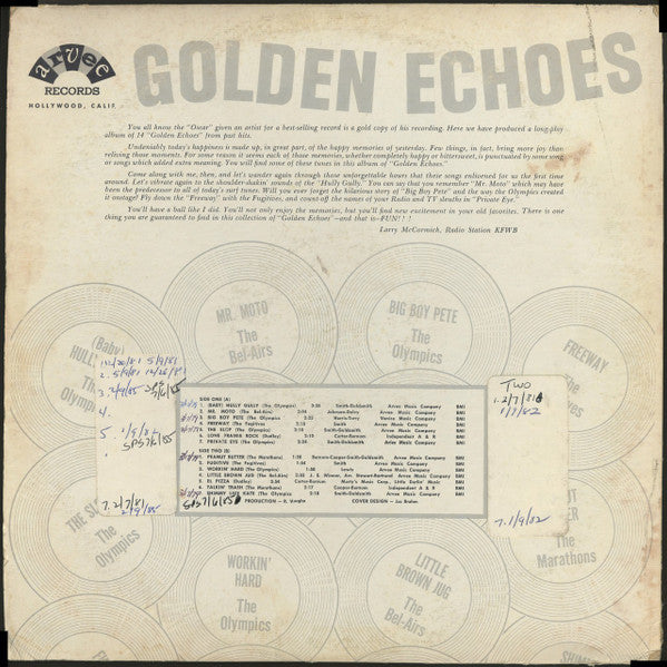 Various : Golden Echoes (LP, Comp)