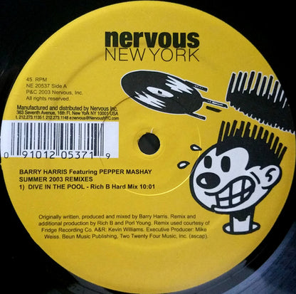 Barry Harris : Dive In The Pool (Summer 2003 Remixes) (12")