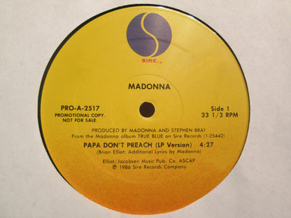Madonna : Papa Don't Preach (12", Promo)