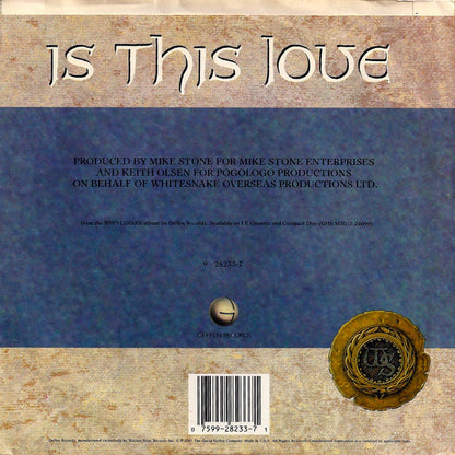 Whitesnake : Is This Love  (7", Single, Promo)