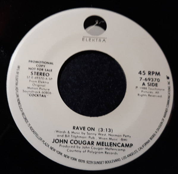 John Cougar Mellencamp : Rave On (7", Promo)