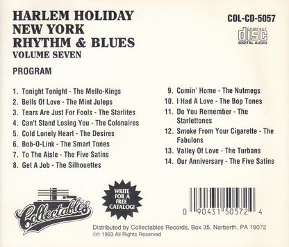 Various : Harlem Holiday - New York Rhythm & Blues Volume Seven (CD, Comp)
