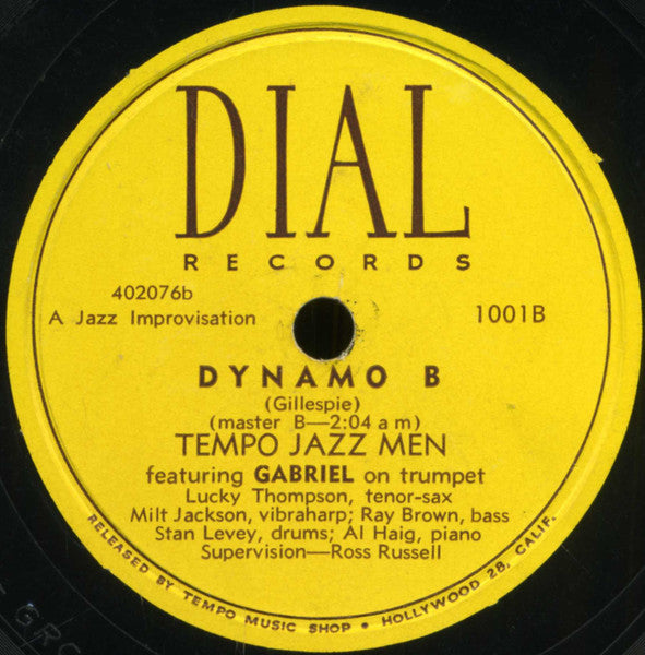 Tempo Jazz Men : Dynamo A / Dynamo B (Shellac, 10")