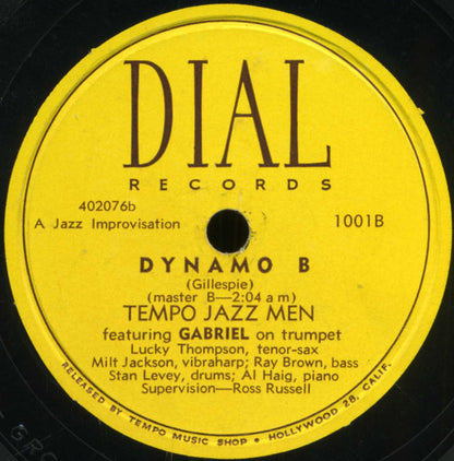 Tempo Jazz Men : Dynamo A / Dynamo B (Shellac, 10")